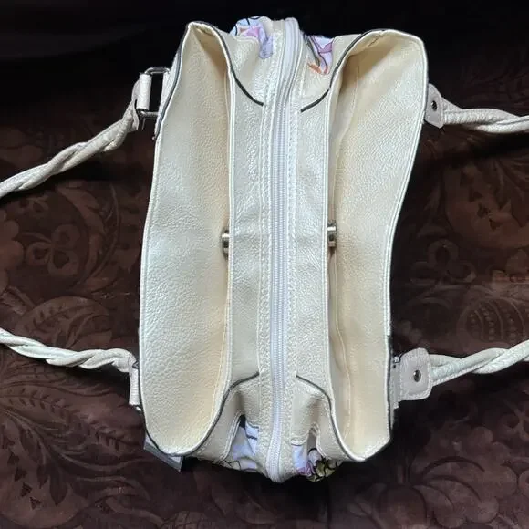 Rosetti Vegan Purse twist handle shoulder bag floral flower - Picture 3 of 16